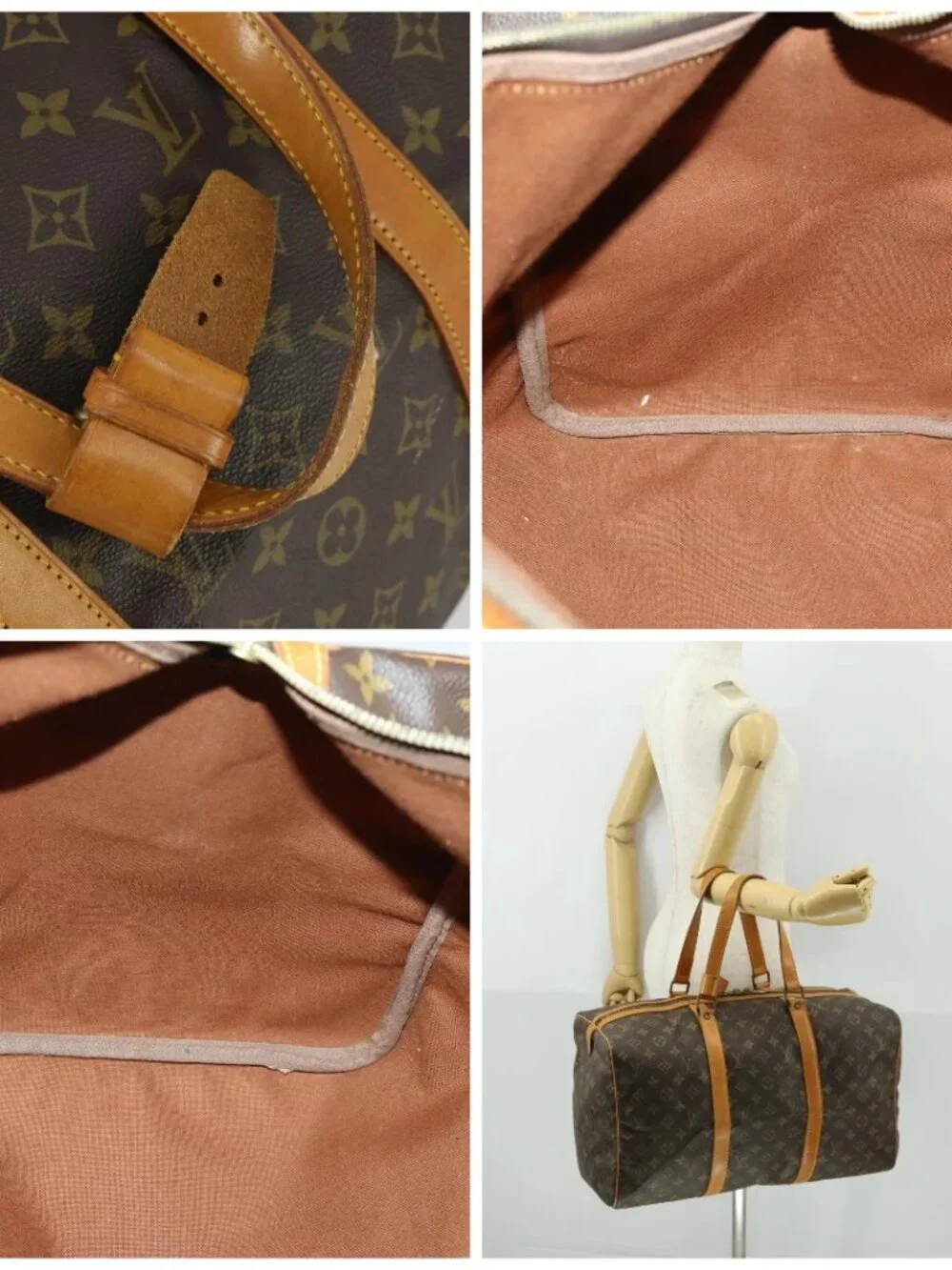 LOUIS VUITTON Monogram Sac Souple 45 Boston Bag M41624 LV Auth 171403